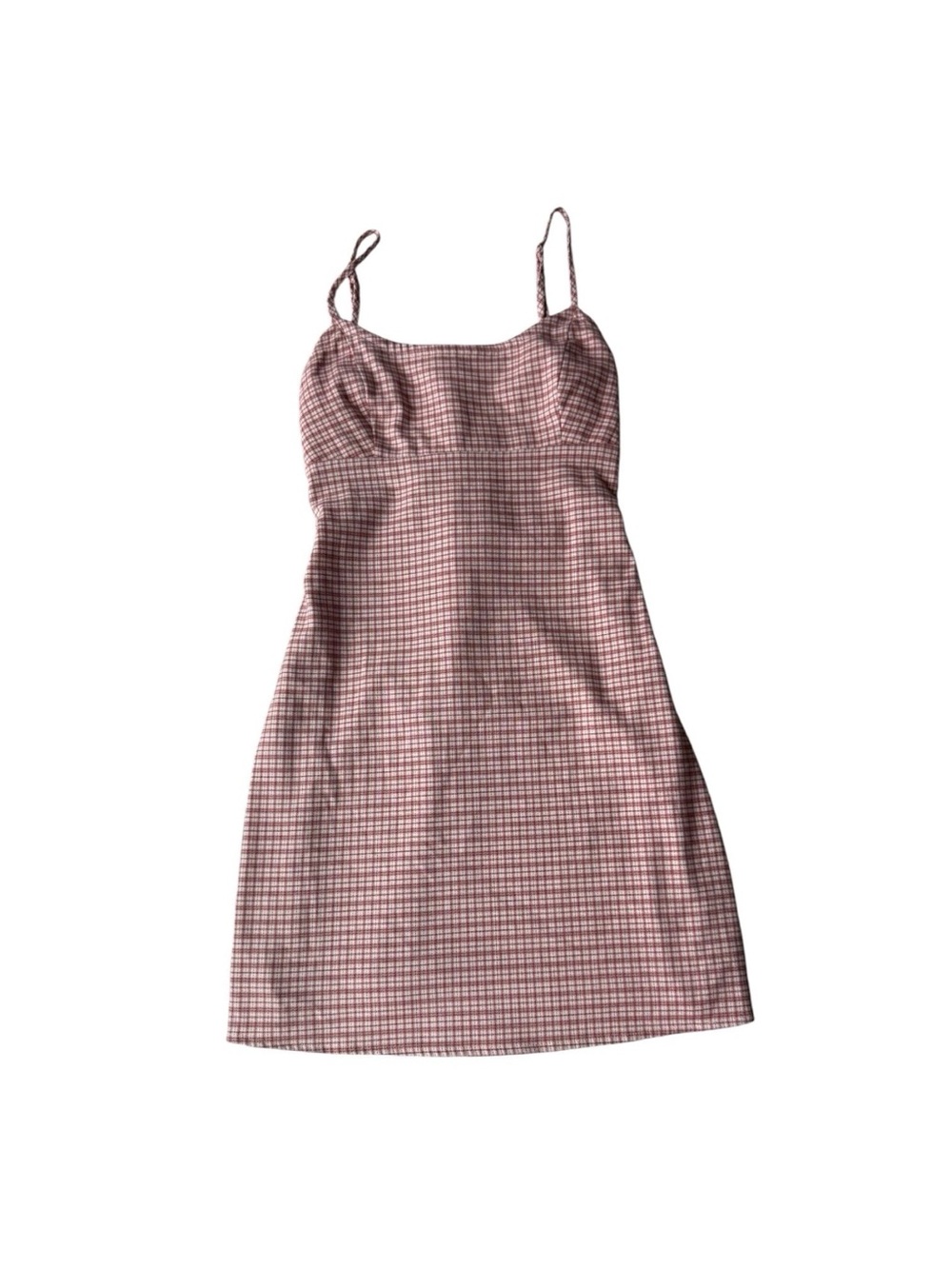 Brandy Melville John Galt Red Plaid A-Line Dress One Size Fits Small Soft Grunge